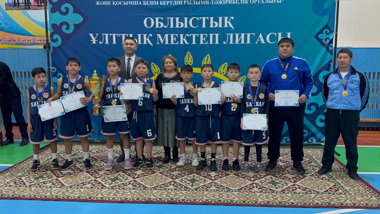 🏆🥇 ЖЕҢІС ҚҰТТЫ БОЛСЫН! 🏀  2026 жылдың 10–12 наурыз күндері Панфилов ауданында өткен 5–6 сынып оқушылары (ұлдар) арасында баскетболдан «Алтын доп» Ұлттық мектеп лигасының облыстық кезеңінде Алмалы орта мектебінің командасы керемет ойын көрсетіп, жү